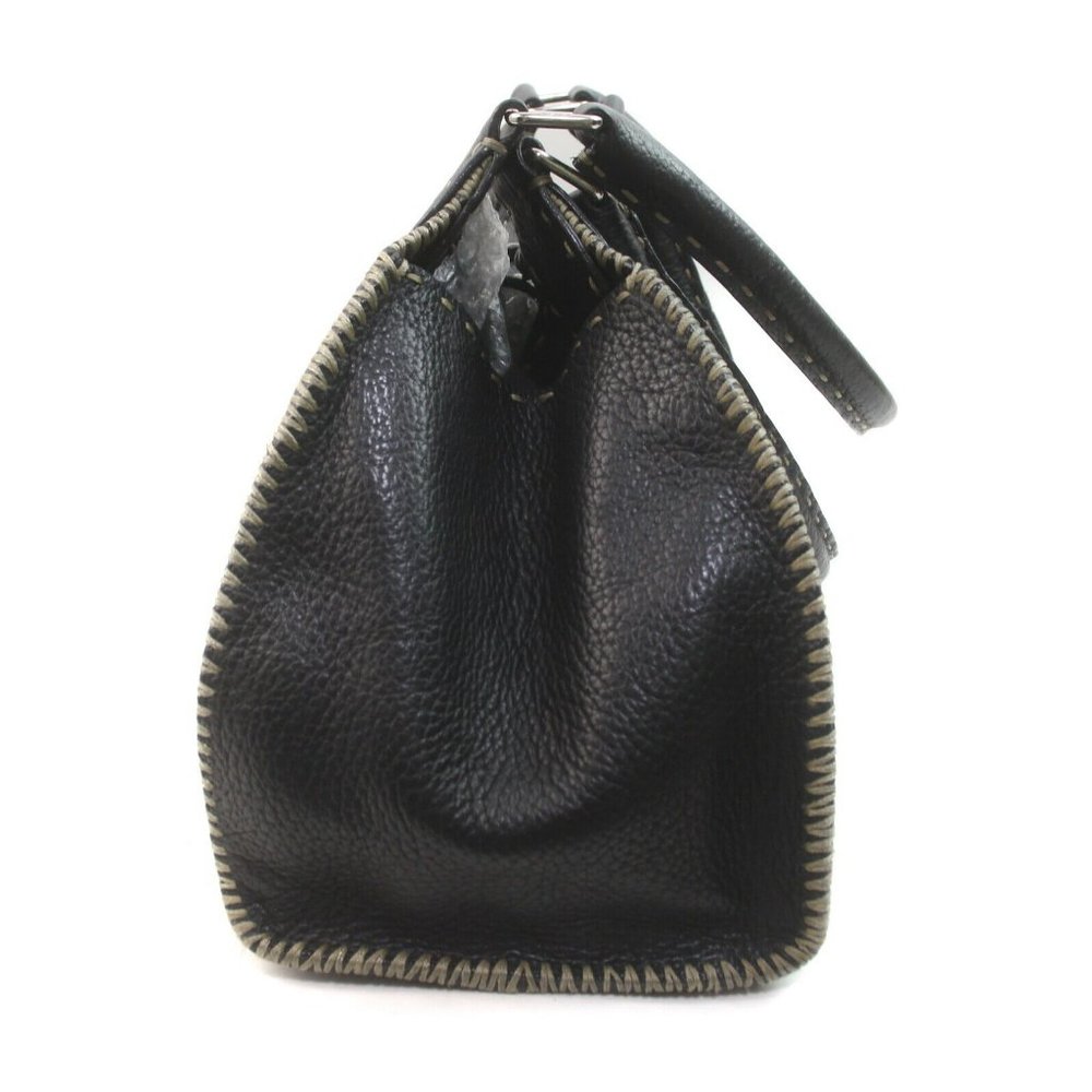 Auth Fendi Shoulder Bag Black Leather #19673F12 - Picture 3 of 9